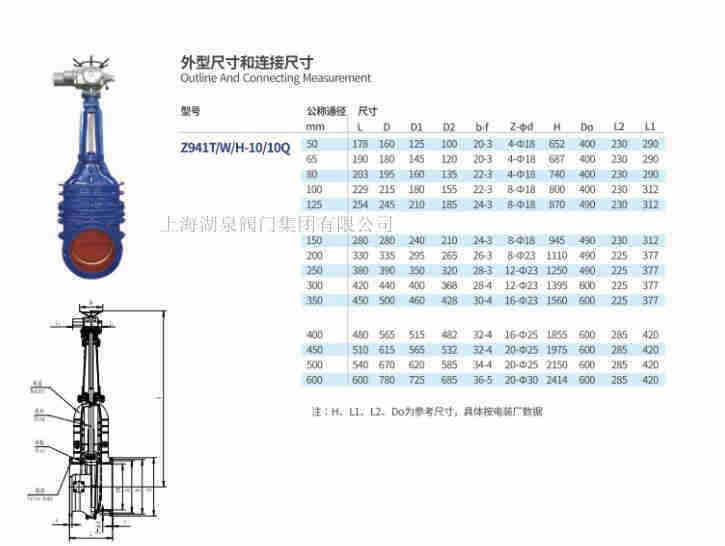 z941t-10電動(dòng)閘閥型號(hào)、尺寸